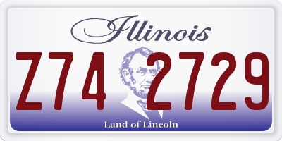 IL license plate Z742729