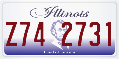 IL license plate Z742731