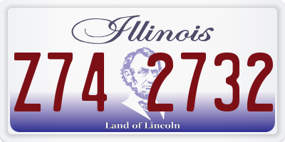 IL license plate Z742732