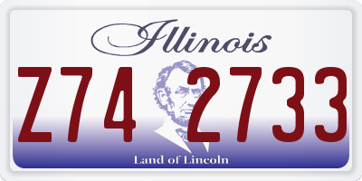 IL license plate Z742733