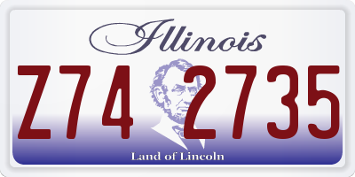 IL license plate Z742735