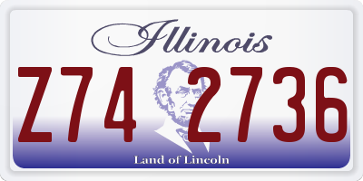 IL license plate Z742736