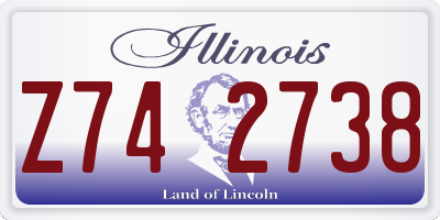 IL license plate Z742738