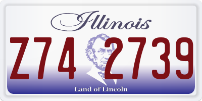 IL license plate Z742739