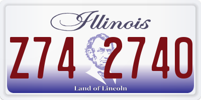 IL license plate Z742740