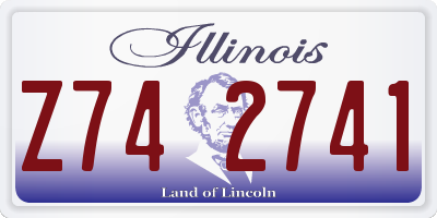 IL license plate Z742741