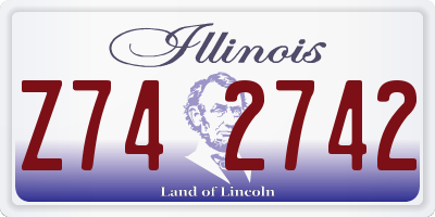 IL license plate Z742742