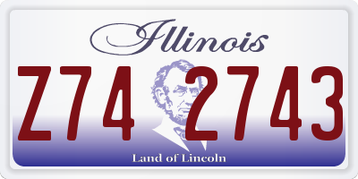 IL license plate Z742743