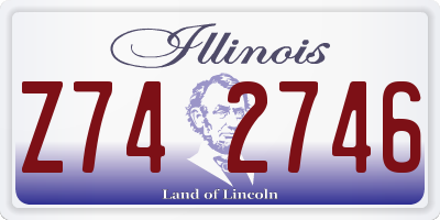 IL license plate Z742746