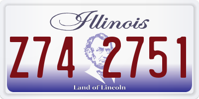 IL license plate Z742751