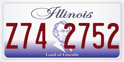 IL license plate Z742752