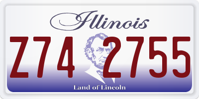 IL license plate Z742755