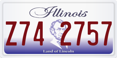 IL license plate Z742757