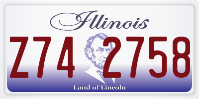 IL license plate Z742758
