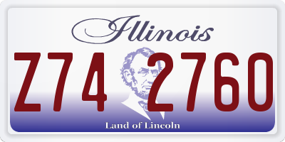 IL license plate Z742760