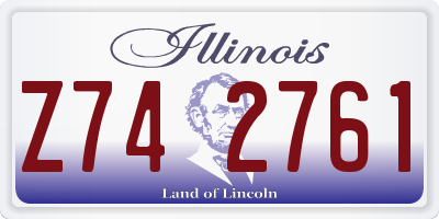 IL license plate Z742761