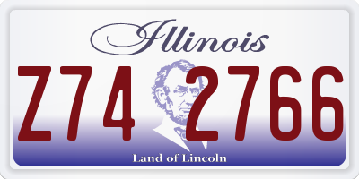 IL license plate Z742766