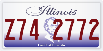 IL license plate Z742772