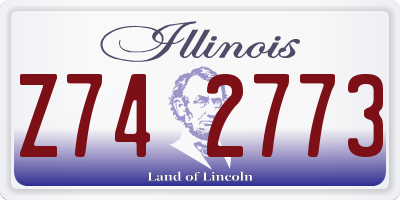 IL license plate Z742773