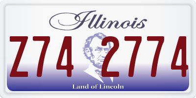IL license plate Z742774