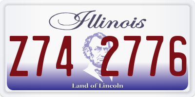 IL license plate Z742776