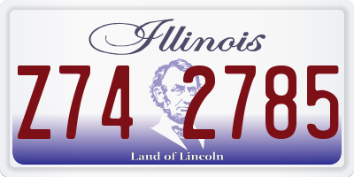 IL license plate Z742785