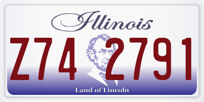 IL license plate Z742791