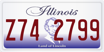 IL license plate Z742799