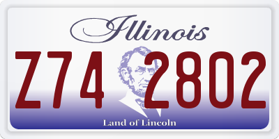 IL license plate Z742802