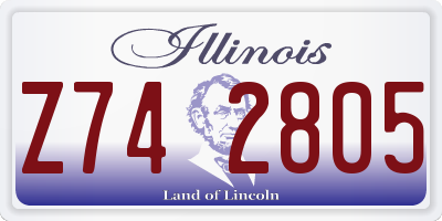IL license plate Z742805