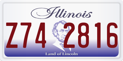IL license plate Z742816