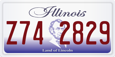 IL license plate Z742829