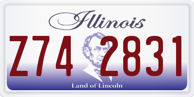 IL license plate Z742831