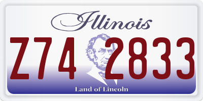 IL license plate Z742833