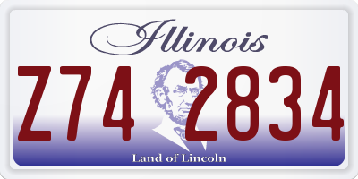 IL license plate Z742834