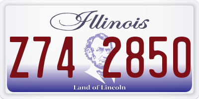 IL license plate Z742850