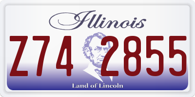 IL license plate Z742855