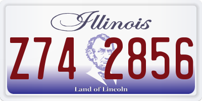 IL license plate Z742856