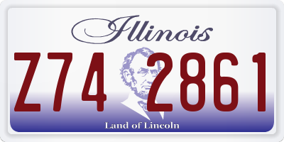 IL license plate Z742861