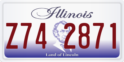 IL license plate Z742871