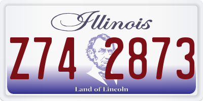 IL license plate Z742873