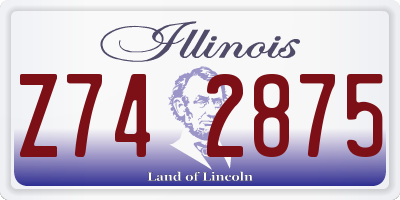 IL license plate Z742875