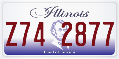 IL license plate Z742877