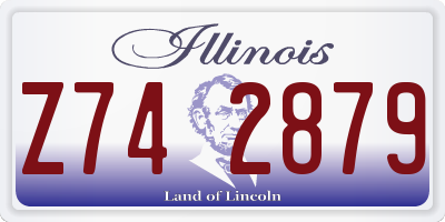 IL license plate Z742879