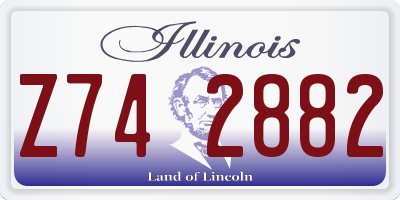 IL license plate Z742882