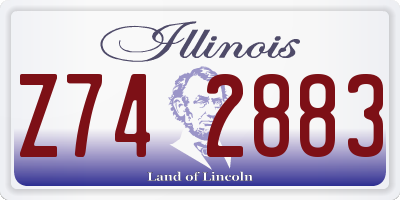 IL license plate Z742883