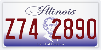 IL license plate Z742890