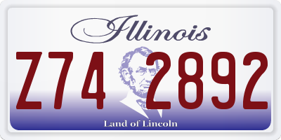 IL license plate Z742892