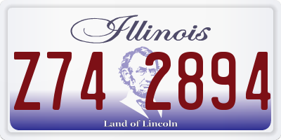 IL license plate Z742894