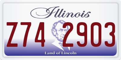 IL license plate Z742903